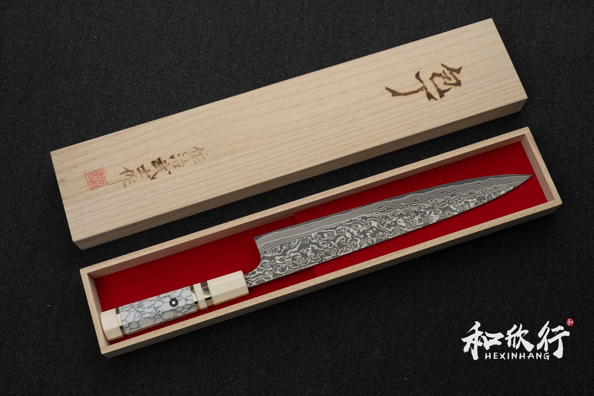 佐治作Takeshi Saji｜粉末鋼R2 黑染大馬士革積層筋引240mm、270mm（附